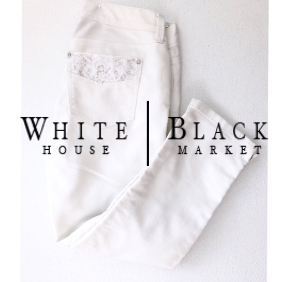 white house black market slim crop jeans